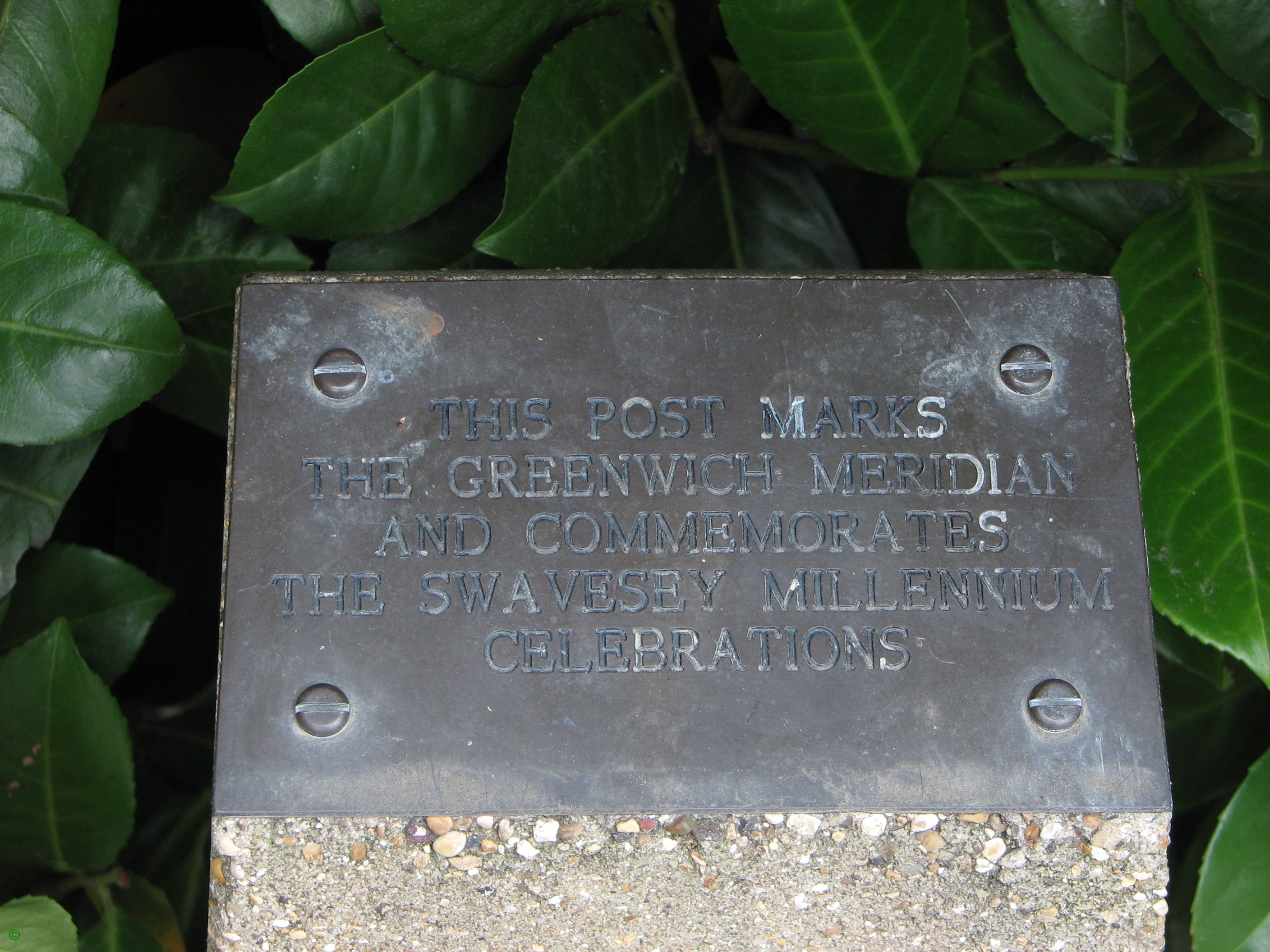 Greenwich Meridian Marker; England; Cambridgeshire; Swavesey